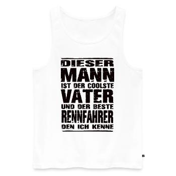 Rennfahrer - Männer Premium Bio Tank Top - Weiß - Vorne - Michal (187cm)