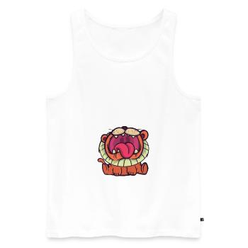 Löwe Mädchen Tierliebhaber - Männer Premium Bio Tank Top - Weiß - Vorne - Michal (187cm)