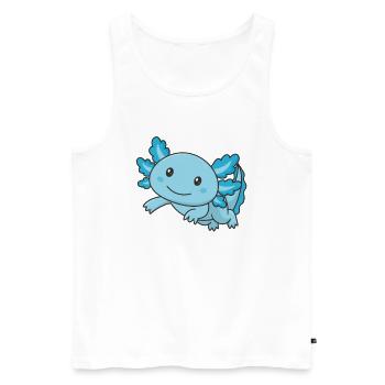Axolotl süße Tiere kawaii Anime lustige Axolotl - Männer Premium Bio Tank Top - Weiß - Vorne - Michal (187cm)
