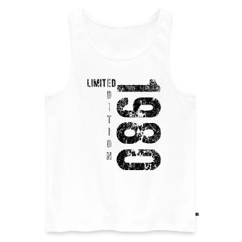 Limited Edition 1980 Birthday Vintage 1980 - Men's Premium Organic Tank Top - white - Front - Michal (187cm)