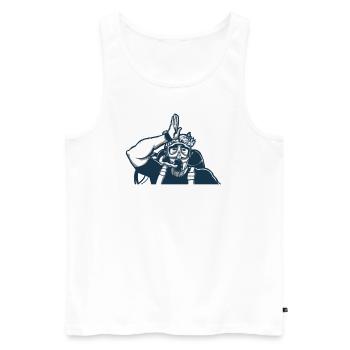 Diving Dad The Man The Myth The Legend - Männer Premium Bio Tank Top - Weiß - Vorne - Michal (187cm)
