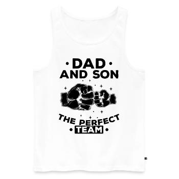 Dad and Son The perfect team All the best for - Men's Premium Organic Tank Top - white - Front - Michal (187cm)