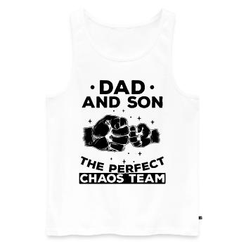 Dad and Son The Perfect Chaos Team Baby - Men's Premium Organic Tank Top - white - Front - Michal (187cm)
