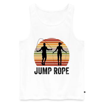 Jumping Rope Graphic Rope Jumping Rope Skipping Si - Männer Premium Bio Tank Top - Weiß - Vorne - AI Model Male 178 light (178cm)