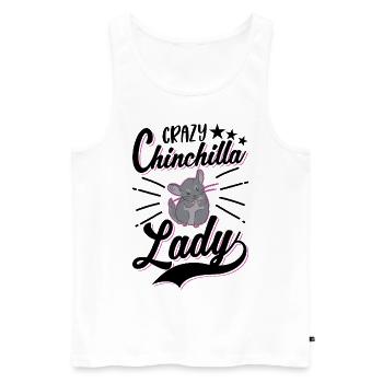 Crazy Chinchilla lady - Männer Premium Bio Tank Top - Weiß - Vorne - Michal (187cm)
