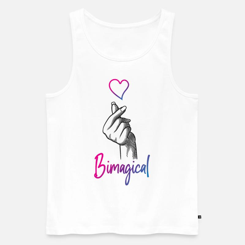 Bisexual Bi Pride Flag Pun - Männer Premium Bio Tank Top - Weiß