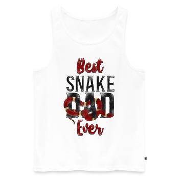 Snake Serpent Dad Father Vintage - Men's Premium Organic Tank Top - white - Front - Michal (187cm)