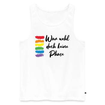 Was probably not a phase LGBT gift - Men's Premium Organic Tank Top - white - Front - AI Model Male 178 light (178cm)