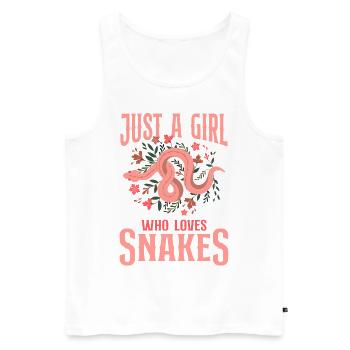 Snake Serpent Flower Floral Just A - Men's Premium Organic Tank Top - white - Front - Michal (187cm)