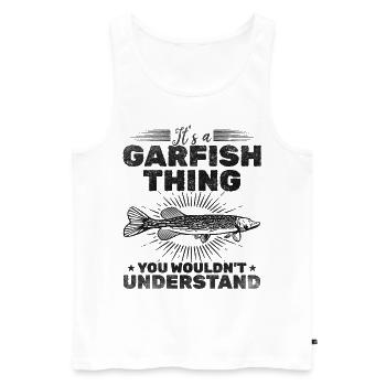 Es ist eine Hornhecht-Sache, die Sie nicht - Männer Premium Bio Tank Top - Weiß - Vorne - AI Model Male 178 light (178cm)