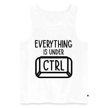 Everything Is Under Control Programmer Coder Softw - Männer Premium Bio Tank Top - Weiß - Vorne - Michal (187cm)