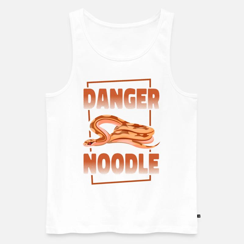 Snake Serpent Danger Noodle - Männer Premium Bio Tank Top - Weiß