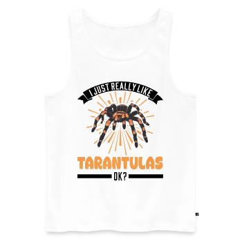 J’aime vraiment Tarantulas ok Tarantula - Débardeur bio Premium Homme - blanc - Devant - Michal (187cm)