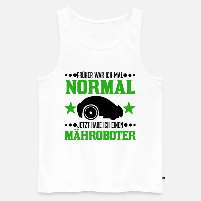 Mähroboter Geschenk Rasenmähroboter - Männer Premium Bio Tank Top - Weiß