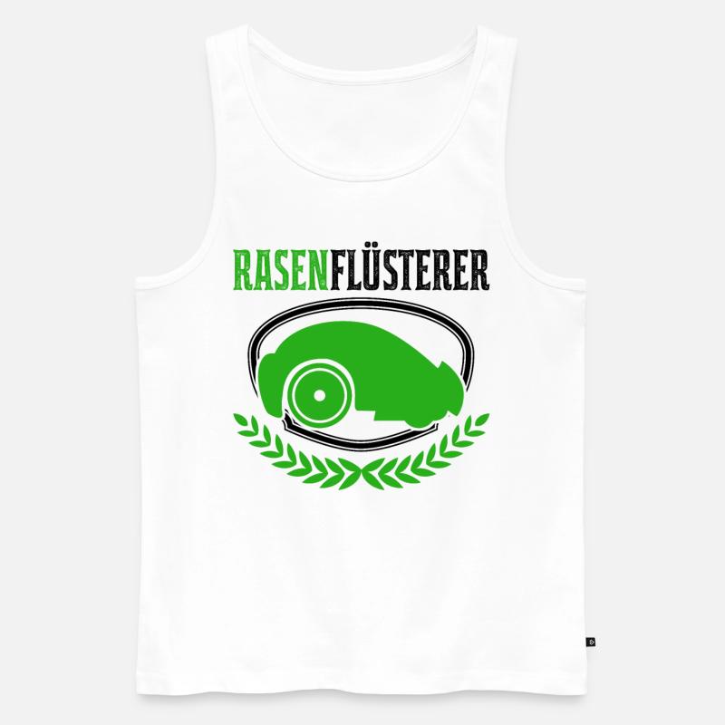 Rasenflüsterer Rasenmähroboter Mähroboter - Männer Premium Bio Tank Top - Weiß