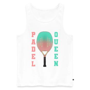 Padel Paddel Tennis Sport Königin Herz I Geschenk - Männer Premium Bio Tank Top - Weiß - Vorne - Michal (187cm)
