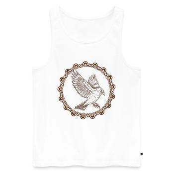 Oiseau - Vol - Conservation de la nature Amoureux des animaux - Débardeur bio Premium Homme - blanc - Devant - Michal (187cm)
