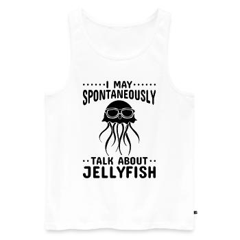 Je peux dire spontanément Jellyfish Lover Jellyfish - Débardeur bio Premium Homme - blanc - Devant - Michal (187cm)