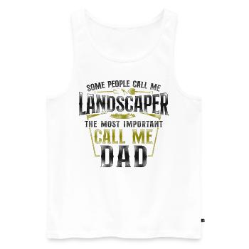 Landscaper Landscaping Landscape - Männer Premium Bio Tank Top - Weiß - Vorne - Michal (187cm)
