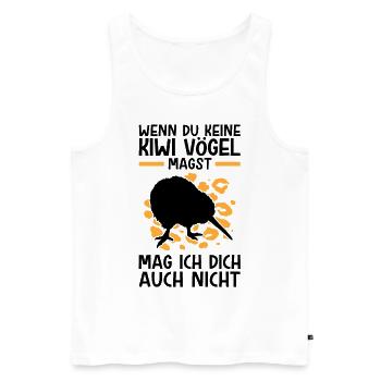Kiwi Vogel nicht mögen Neuseeland Kiwi Vogel - Männer Premium Bio Tank Top - Weiß - Vorne - AI Model Male 178 light (178cm)