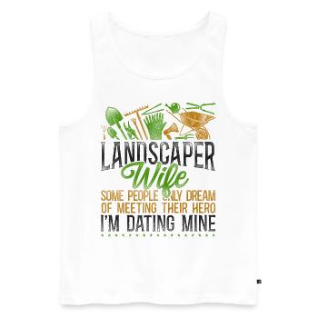 Landscaper Landscaping Landscape - Men's Premium Organic Tank Top - white - Front - AI Model Male 178 light (178cm)