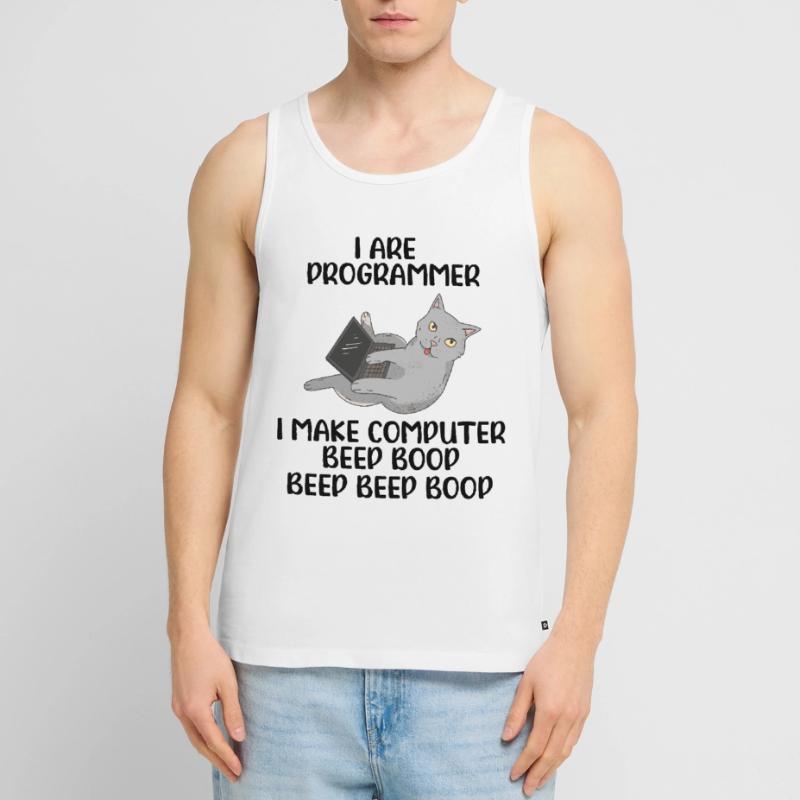 I Are Programmer I Make Computer Beep Bop Coder So Männer Premium Bio Tank Top