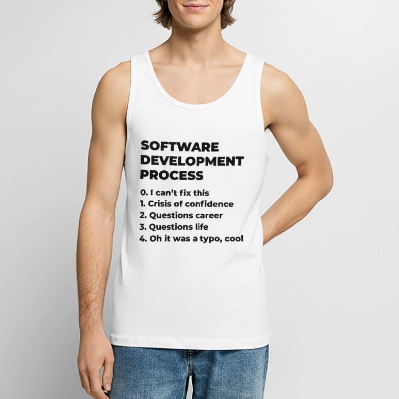 Software Development Process Programmer Coder Nerd Männer Premium Bio Tank Top