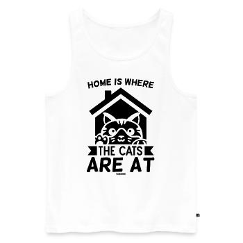 Animal Shelter Cat Cat Friend Gift - Men's Premium Organic Tank Top - white - Front - Michal (187cm)