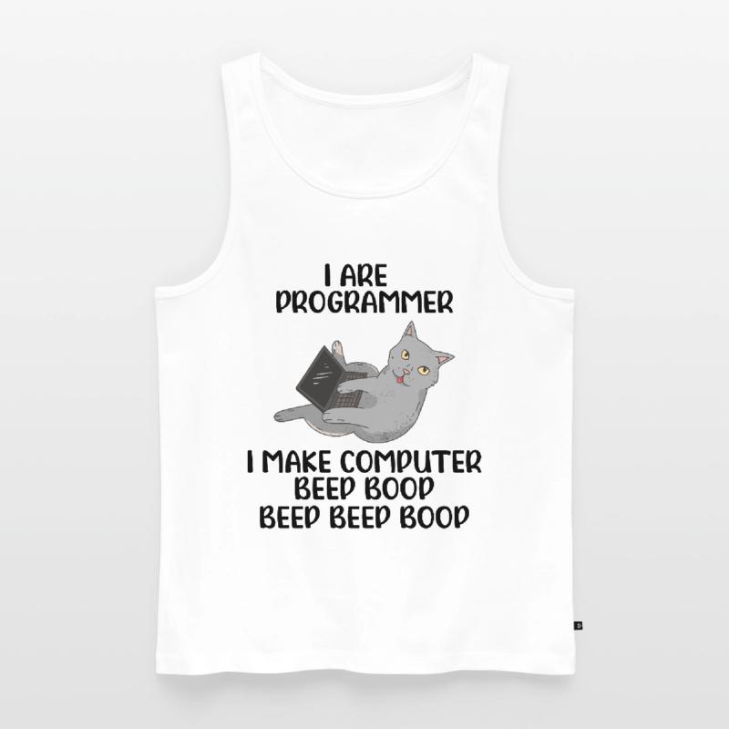 I Are Programmer I Make Computer Beep Bop Coder So Männer Premium Bio Tank Top