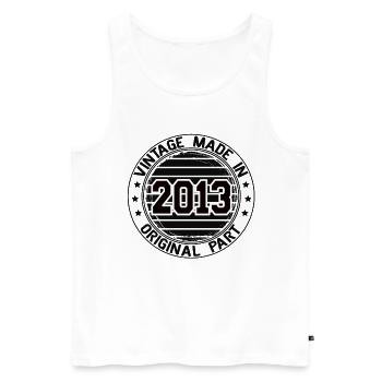Vintage Made In 2013 Original Part Birthday 2013 - Men's Premium Organic Tank Top - white - Front - Michal (187cm)