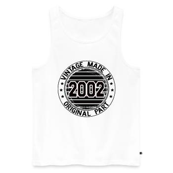 Vintage Made In 2002 Original Part Geburtstag 2002 - Männer Premium Bio Tank Top - Weiß - Vorne - Michal (187cm)