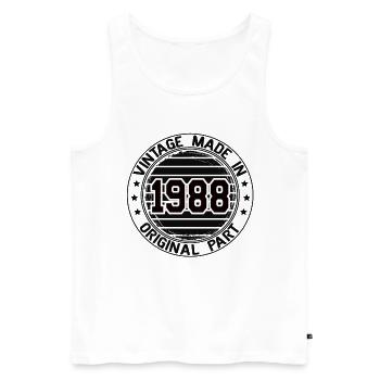 Vintage Made In 1988 Original Part Geburtstag 1988 - Männer Premium Bio Tank Top - Weiß - Vorne - Michal (187cm)