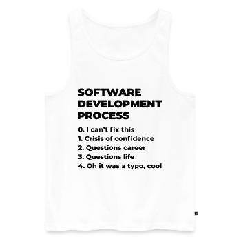 Software Development Process Programmer Coder Nerd - Männer Premium Bio Tank Top - Weiß - Vorne - Michal (187cm)