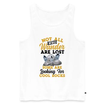 Some Search For Cool Rocks Geology - Men's Premium Organic Tank Top - white - Front - Michal (187cm)