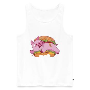 Pig Pig PigLet Sow Pigs Gift - Men's Premium Organic Tank Top - white - Front - Michal (187cm)