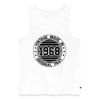 Vintage Made In 1968 Original Part Birthday 1968 - Men's Premium Organic Tank Top - white - Front - Michal (187cm)