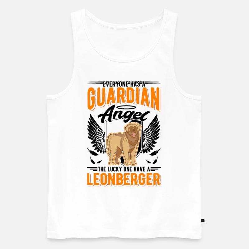 Leonberger Schutzengel - Männer Premium Bio Tank Top - Weiß
