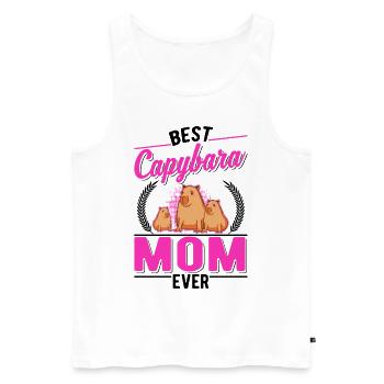 Best Capybara Mom Ever Wasserschwein Capibara - Men's Premium Organic Tank Top - white - Front - Michal (187cm)