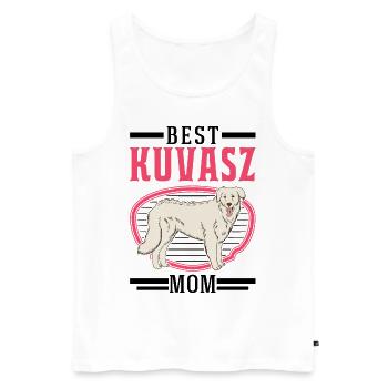 Meilleur Kuvasz Dog Mom - Débardeur bio Premium Homme - blanc - Devant - Michal (187cm)