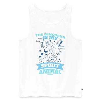 Le dinosaure est mon animal spirituel - Débardeur bio Premium Homme - blanc - Devant - Michal (187cm)