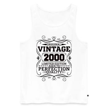 Vintage 2000 Original Limited Edition - Männer Premium Bio Tank Top - Weiß - Vorne - Michal (187cm)