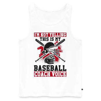 Entraîneur de fans de baseball Vintage Je ne suis pas - Débardeur bio Premium Homme - blanc - Devant - Michal (187cm)