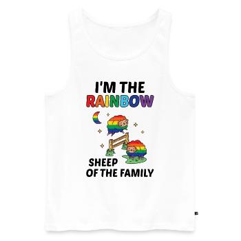 I'm The Rainbow Sheep In The Family Lesbian Love G - Männer Premium Bio Tank Top - Weiß - Vorne - Michal (187cm)