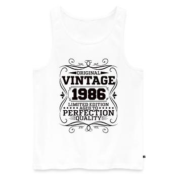 Vintage 1986 Original Limited Edition - Men's Premium Organic Tank Top - white - Front - Michal (187cm)
