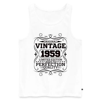 Vintage 1959 Original Limited Edition - Männer Premium Bio Tank Top - Weiß - Vorne - Michal (187cm)