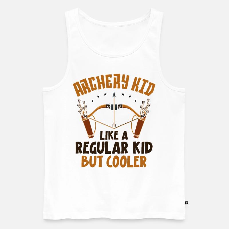 Archery Bow Archer Archery Kid - Männer Premium Bio Tank Top - Weiß