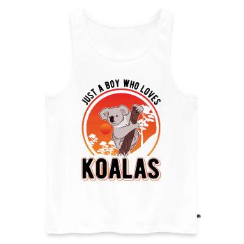 Koala Jeune Ours Koala - Débardeur bio Premium Homme - blanc - Devant - Michal (187cm)