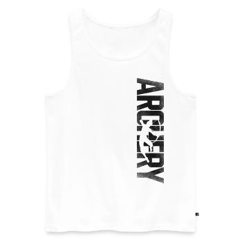 Archery Bow Archer Vintage Archery - Männer Premium Bio Tank Top - Weiß - Vorne - Michal (187cm)