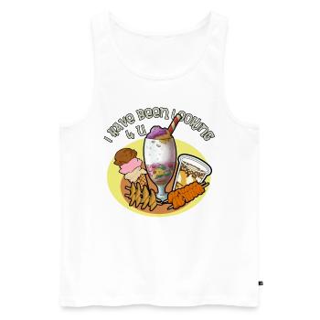 Philippinen Filipino Essen Gerichte I Geschenk - Männer Premium Bio Tank Top - Weiß - Vorne - AI Model Male 178 light (178cm)