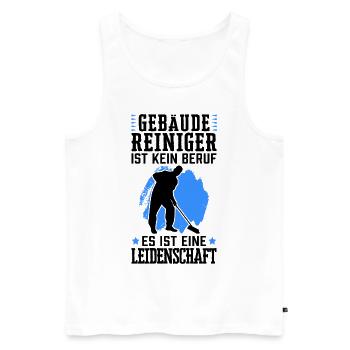 Gebäudereiniger ist kein Beruf Fensterputzer - Männer Premium Bio Tank Top - Weiß - Vorne - Michal (187cm)